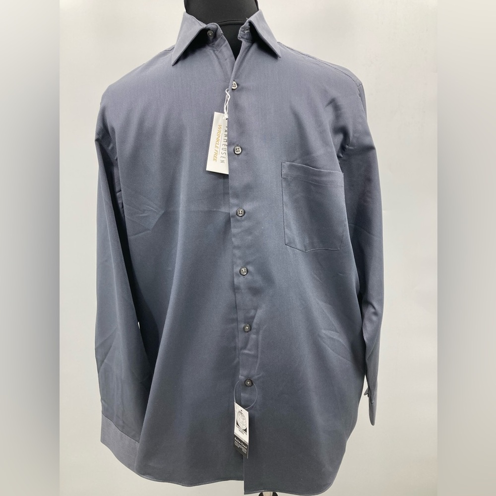 Van Heusen Mens Gray Long Sleeve Button Down Dress Shirt